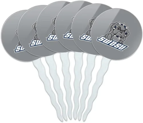 Vista 305 de Abilene Christian - Juego de 6 palillos para cupcakes con logotipo secundario