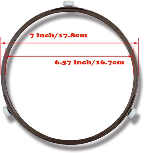 Vista 2 de Anillo giratorio de microondas de 7 pulgadas, anillo de rodillo de microondas, soporte para bandeja de placa de vidrio, anillo interior de repuesto