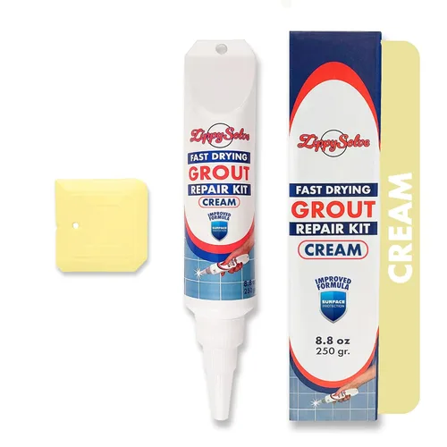 Vista 17 de ZippySolve Lechada para Azulejos, Kit de Reparación, Paquete de 2 Rellenos de Lechada, Restaura y Renueva la Línea de Juntas de Azulejos, Tubo
