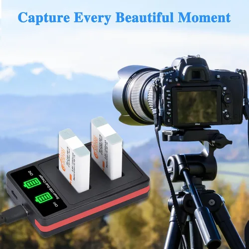 Vista 7 de Pickle Power Paquete de 2 baterías NB-13L y cargador dual LED para Canon PowerShot SX740 HS, G7 X Mark II, G7 X, G1 X Mark III, G5 X, G9 X, G9 X