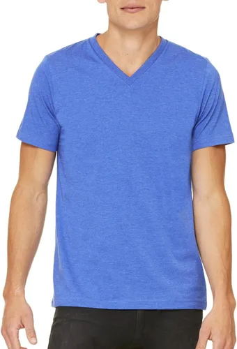 Vista 2 de Bella Canvas Camiseta de hombre SS con cuello en V, Verde (Heather Green)