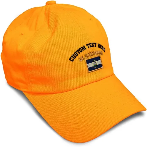 Vista 17 de Speedy Pros Sombrero de béisbol suave bordado papá sombrero El Salvador bandera bordado hombres y señoras gorra de béisbol algodón