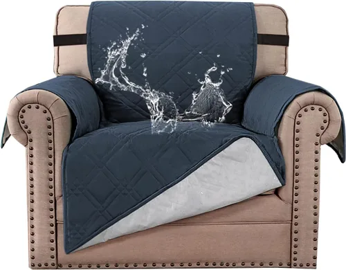 Vista 20 de H.VERSAILTEX Funda de sofá 100% impermeable, lavable, antideslizante, para 3 cojines, protector de muebles para mascotas, fundas de sofá