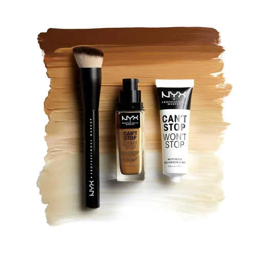 Vista 4 de NYX Professional Makeup Can't Stop Won't Stop - Cepillo para base de maquillaje Negro