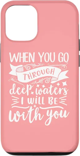 Vista 26 de iPhone 16 Bible Verse Isaiah 43:2 Christian Quote Motivational Gifts Case