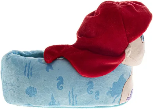 Vista 5 de Princesas Disney Encanto La Sirenita - Pantuflas para Niñas, Zapatos de Casa para Niños, Sandalias de Felpa Suave, Cálidas y Cómodas