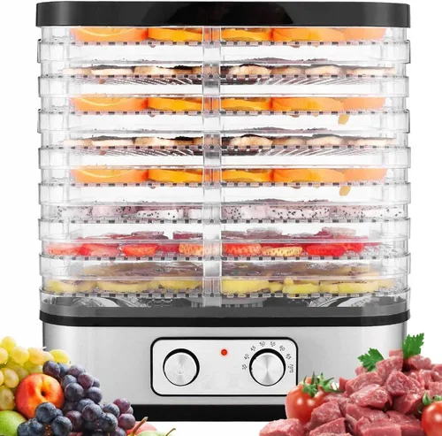 Vista 2 de Bandeja de plástico para deshidratador de alimentos COOCHEER Deshidratador de rollos de frutas, hojas cuadradas deshidratadoras hojas de rollos