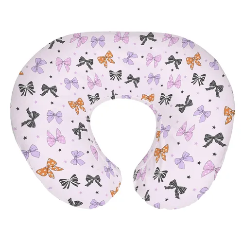 Vista 14 de Fundas de almohada de lactancia con lazos de Navidad para niños y niñas, fundas de almohada de lactancia a cuadros para lactancia materna, cintas