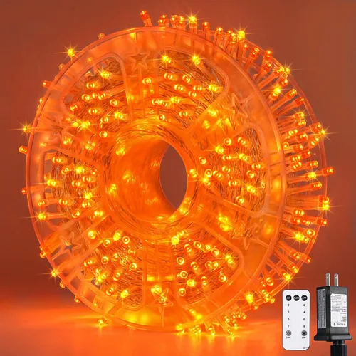 Vista 37 de JMEXSUSS 200 luces LED de Pascua al aire libre e interior para decoraciones, 66 pies conectables pastel luces de Pascua cadena de alambre