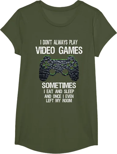 Vista 87 de Funny Gamer Video Games - Camiseta para niños y adolescentes, ajuste clásico, color negro, mezcla de algodón, Negro