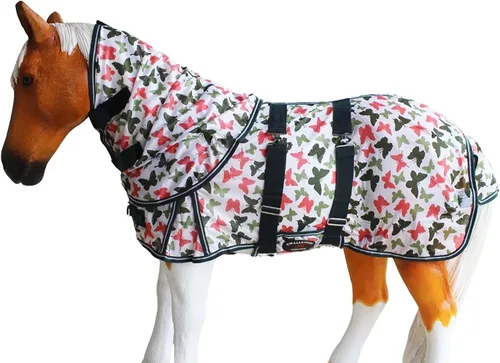 Vista 17 de CHALLENGER 36" Miniatura Destete Burro Pony Caballo Potro Verano Flysheet Marrón Floral 51831