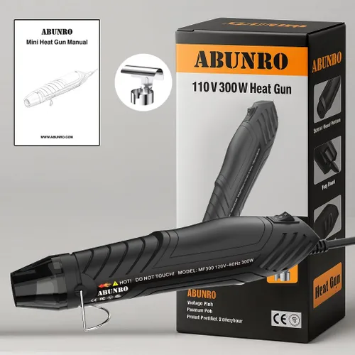 Vista 6 de Mini pistola de calor, pistola de aire caliente de doble temperatura con Protección de sobrecarga de calentamiento rápido, flujo de aire estable