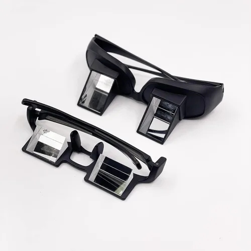 Vista 5 de Gafas perezosas que se colocan con prisma de luz con ángulo de 90°, relajantes para el cuello, para acostarse, leer y ver