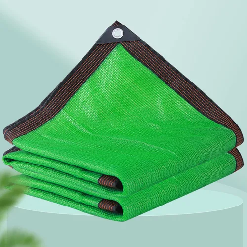 Vista 2 de Tela de protección solar verde, vela rectangular, cubierta de red de protección contra el calor, red de sombreado resistente a los rayos UV, malla