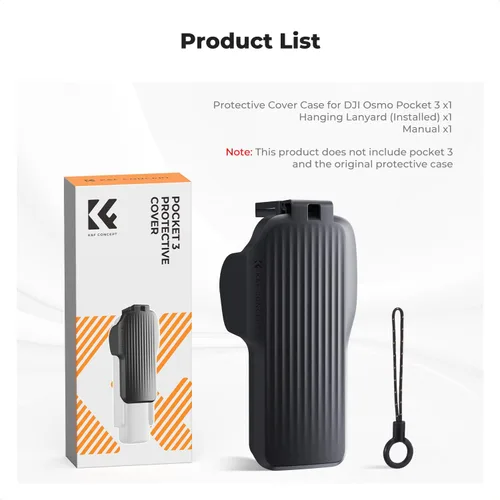 Vista 7 de K&F CONCEPT Funda protectora para lente de cardán compatible con DJI Osmo Pocket 3, DJI Pocket3, tapa de cámara, protector de lente interior suave