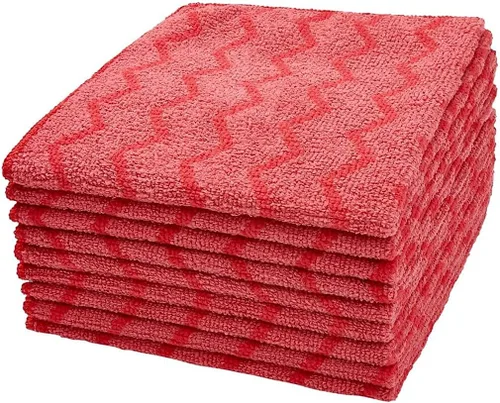 Vista 2 de Rubbermaid Paños de limpieza de microfibra Hygen en rojo