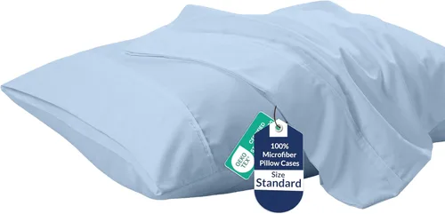 Vista 20 de Royale Linens Juego de 2 fundas de almohada Queen – Fundas de almohada de cama – 20 x 30 pulgadas – Fundas de almohada negras – 1800 microfibra