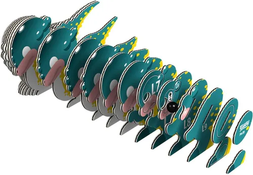 Vista 4 de Eugy Pachycephalosaurus - Rompecabezas 3D de dinosaurio – 27 piezas ecológico juguete educativo para niños, niñas y niños a partir de 6 años