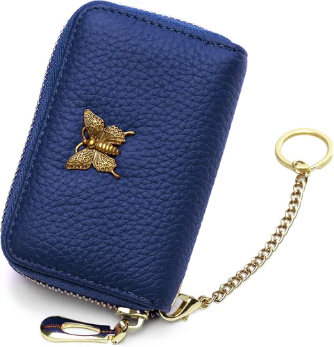 Vista 14 de imeetu Tarjetero RFID para mujer, cartera para tarjetas de visita (negro)