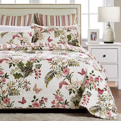 Vista 10 de Greenland Home Colección de edredón 100% algodón, prelavado, juego de edredón reversible, 2 piezas, individual/XL, Bliss