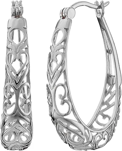 Vista 7 de Aretes de aro de oro gruesos para mujer, ligeros, con forma de gota de agua, aretes de aro abiertos y huecos en forma de lágrima, plata y oro