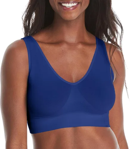 Vista 13 de Brasier inalámbrico Hanes para mujer, cómodo, de cobertura completa, con cierre de tiras, Brasier sin costuras estilo camiseta Negro