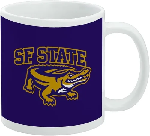 Vista 217 de Taza de cerámica con el logotipo principal de la Universidad Rider, taza de regalo novedosa para café, té y bebidas calientes, 11oz, blanca