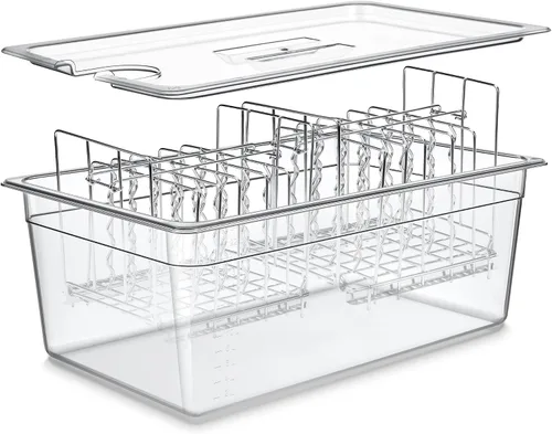 Vista 8 de HOMENOTE - Recipiente grande para Sous Vide con tapa, kit completo de accesorios de 26 cuartos de galón