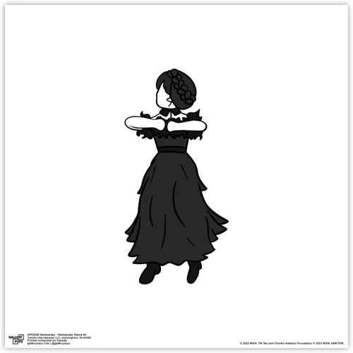 Vista 9 de Trends International Gallery Pops Wednesday - Wednesday Dance #4 - Póster de pared, 12.00 x 12.00 pulgadas, versión de marco negro