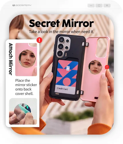 Vista 394 de GOOSPERY Parachoques magnético para puerta compatible con Galaxy S9 Plus, tarjetero tipo billetera con cierre automático por iman, funda protectora