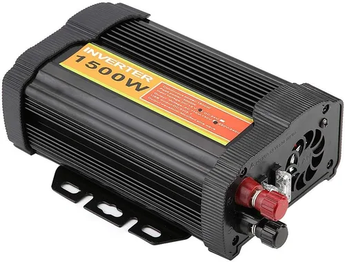 Vista 7 de Qiilu Inversor de corriente para automóvil de 1500 W, 12 V CC a 110 V CA, 1500 W, compatible con automóvil, negro, 1 paquete