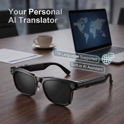 Vista 11 de Lentes inteligentes AI con cámara, gafas de cámara HD de 8 MP