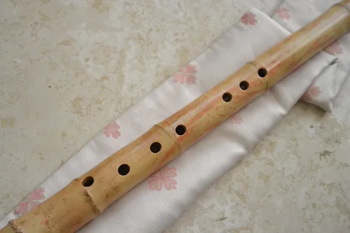Vista 5 de Flauta de bambú de 8 agujeros Shakuhachi Dongxiao C/F Key Zen Instrumento