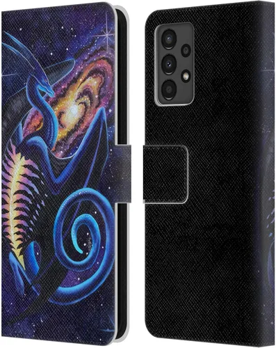 Vista 103 de Head Case Designs Officially Licensed Carla Morrow Galactic Entrancement Dragons Leather Wallet Case Compatible with Samsung Galaxy A07 4G