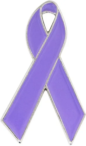 Vista 26 de PinMart Awareness - Pin de solapa esmaltado – Pin de cinta chapado en níquel y oro – Cinta de prevención y conciencia – Broche de joyería con parte