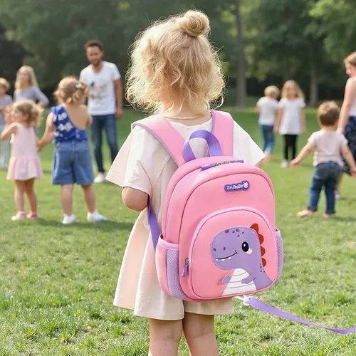 Vista 7 de Padgene Mochilas Anti Pérdida para Niños Pequeños Mochilas de Preescolar Impermeables Mochila Escolar de Animales 3D Dibujos Animados Correa