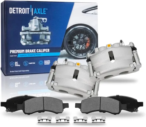 Vista 18 de Detroit Axle - Kit de frenos para Ford Transit Connect 2018 2019 2020 2021 2022 2023, rotores de freno de disco, pastillas de freno de cerámica
