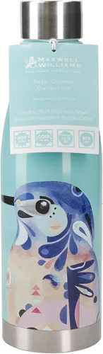 Vista 2 de Maxwell & Williams Pete Cromer - Botella de agua aislada, diseño de martín pescador azul, acero inoxidable sin BPA, 0.2 fl oz