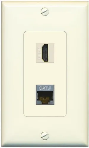 Vista 34 de RiteAV Placa de pared HDMI y Cat7 - 1 cuadrilla [negro/marfil]