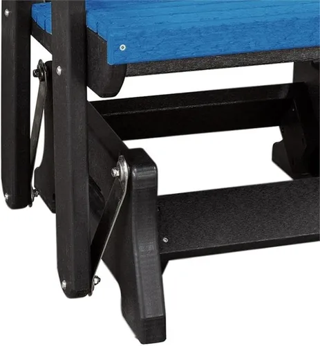 Vista 5 de American Furniture Classics 515BBK-K - Planeador doble con mesa, azul y negro