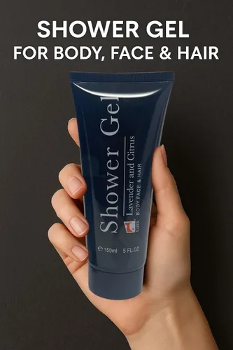 Vista 3 de G.B.S Gel de ducha y jabón corporal de lavanda y cítricos, para hombres y mujeres, para uso diario, 3 en 1 para cuerpo, cara, cabello, fresco