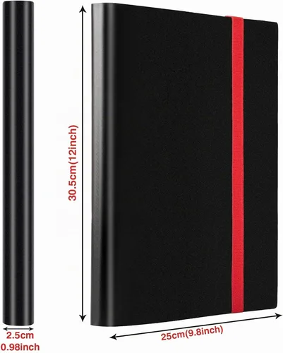 Vista 3 de GEAoffice Carpeta de tarjetas, 9 bolsillos, carpeta de álbum de tarjetas intercambiables, carpeta de bolsillo de carga lateral 360 para tarjetas
