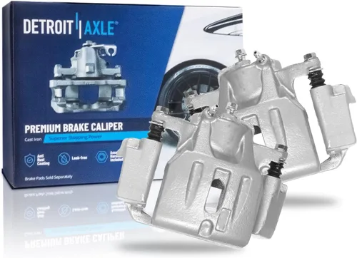 Vista 143 de Detroit Axle - Rotores de freno para Ford 2013-2019 Explorer Taurus Flex Lincoln MKT MKS, rotores de freno de disco ranurados perforados de repuesto