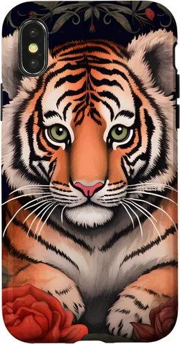 Vista 5 de Red Roses Tiger Cub Case for iPhone 17