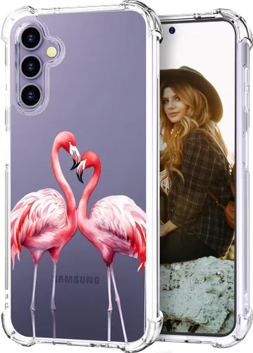 Vista 21 de Hungo Funda compatible con Samsung Galaxy S25 Plus / S24 Plus, diseño femenino estético de diseño femenino S24+ S25+ de astronauta de dibujos