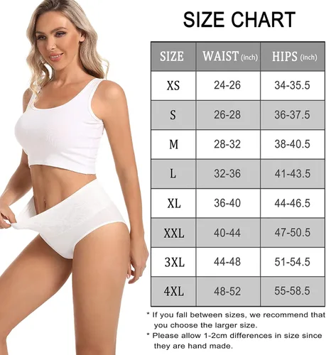 Vista 6 de HAVVIS - Ropa interior de cintura alta y de algodón para mujer, que disimula la barriga, jacquard con rosas, paquete múltiple
