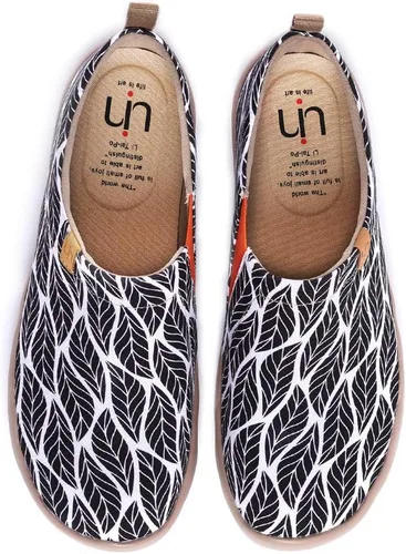 Vista 82 de UIN Mocasines casuales para mujer, de viaje, pintados, para caminar, ligeros, cómodos, de lona, tenis de moda