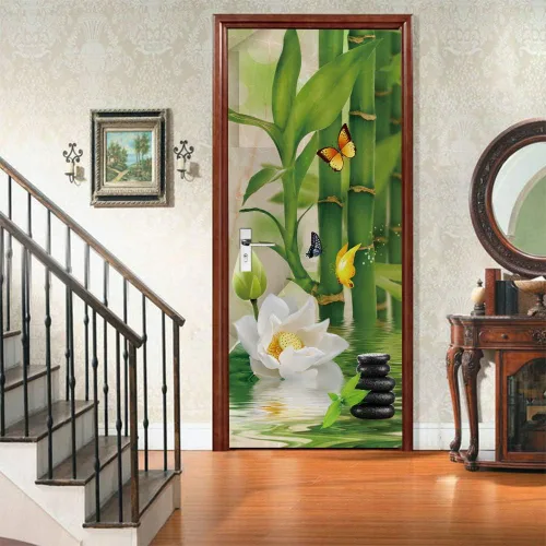 Vista 161 de Calcomanías 3D para puerta, murales para despegar y pegar, papel tapiz de caballo, calcomanías autoadhesivas extraíbles de PVC, impermeable, póster