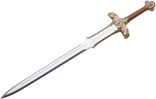 Vista 4 de Blazing S. Espada medieval de fantasía bárbara atlante de espuma para disfraz o práctica Conan