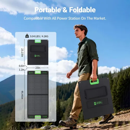 Vista 10 de Panel solar EBL 100w